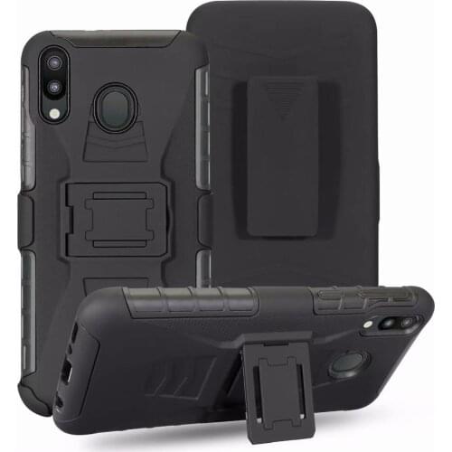 ShockProof Heavy Duty Armour Tough Stand Case With Belt Clip For Samsung Galaxy A20E