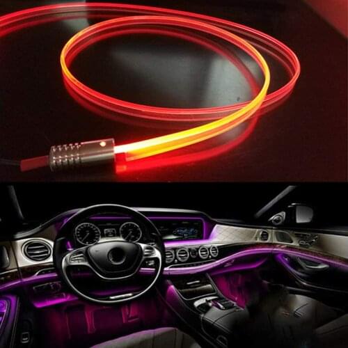 Brightest interior car lights optical fiber light with full color RGB atmosphere 12V 6m long life car fiber optic lighting