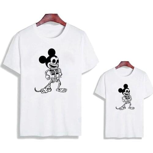 Mickey Mouse Family Matching Clothes Mommy And Me Summer Tops Kids Boys T-Shirts Clothing Mother Daughter Son Outfits T-Shirt