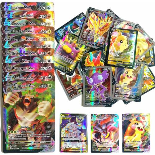 TAKARA TOMY Pokemon Cards V VMAX TAG TEAM MEGA EX GX Trainer Energy Shining Carte PokéMon Card Kids Game Battle Trading Card Toy