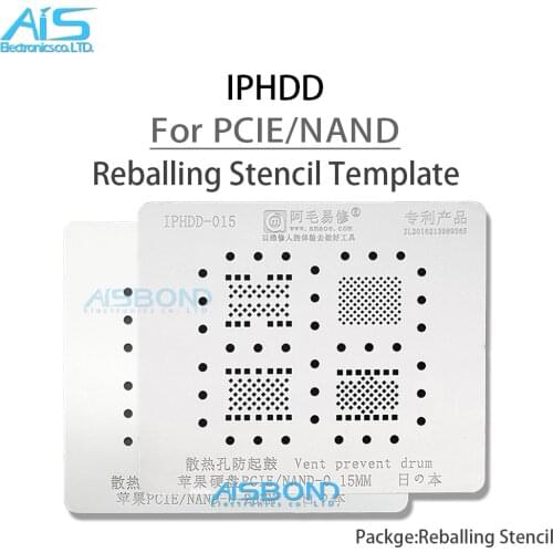 Amaoe IPHDD BGA Reballing Stencil For iPhone Nand Flash Phone Hard Disk Repair Solder Template Tin Plant Steel Net
