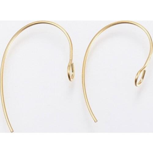 100pcs 304 Stainless Steel Earring Hooks Accessories for jewelry DIY making Earring 25x14x4mm, Hole: 3mm; Pin: 0.7mm F80