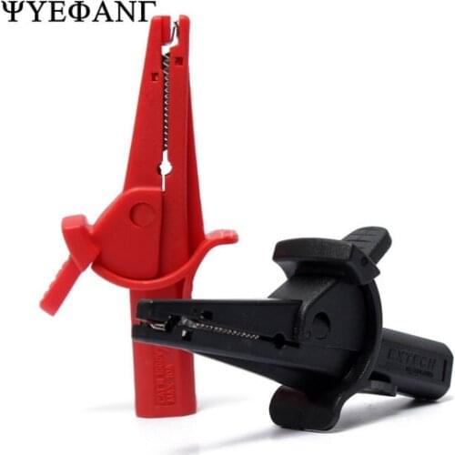 2Pcs 10A 1000V Alligator Clip Copper For Multimeter Pen 4mm Banana Test Probes