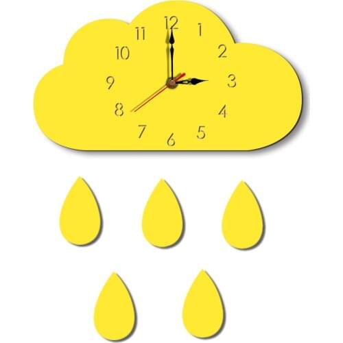2019 New Wall Clock Reloj De Pared Modern Design Decorative Clocks Cloud Cartoon Europe Acrylic Stickers Kids Living Room Klok