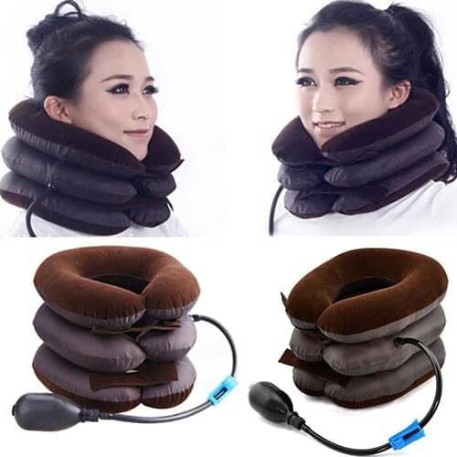 50% Hot Sale Cervical Neck Traction Device Headache Shoulder Pain Relax Brace Support Pillow