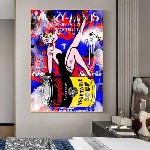 Abstract Style Animal Sexy Lady Canvas Painting Wall Art Nordic Posters and Prints Wall Pictures for Living Room Decoration