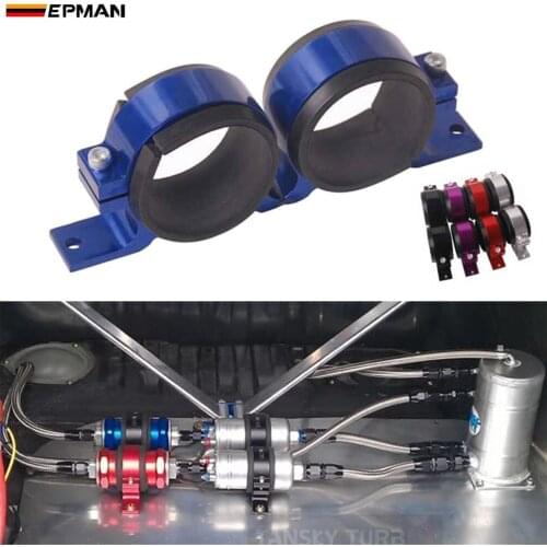 Anodised Dual Double &Twin Fuel Pump Brackets fit Aeroflowpumps Default color: Blue For BMW e34 EP-CA119