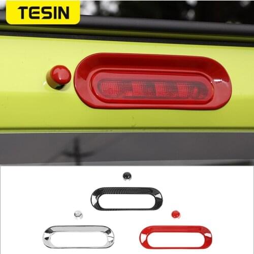 TESIN Car Stickers for Jimny Car High Brake Light Decal Frame Cover Trim For Suzuki jimny 2019-2021 Car Exterior Accessories