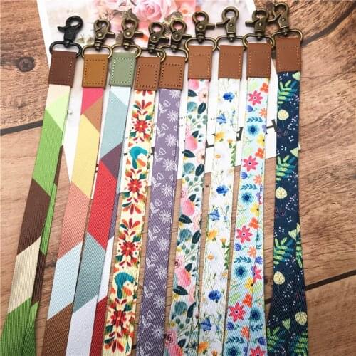 Keychain Straps Rope Mobile Phone Neck Strap Lanyard for ID Card key chain USB badge holder DIY Lariat Lanyard Hang Rope