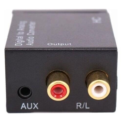 Digital Optical Coaxial Toslink To Analog RCA L/R Audio Converter 3.5 Mm Jack 2*RCA with Optical/USB Cable and Power Adapter