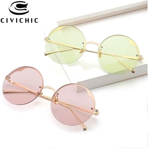CIVICHIC Hot Fashion Round Sunglasses 2017 Classic Couple Oculos De Sol Hipster Eyewear UV400 Gafas HD Street Snap Lunettes E389