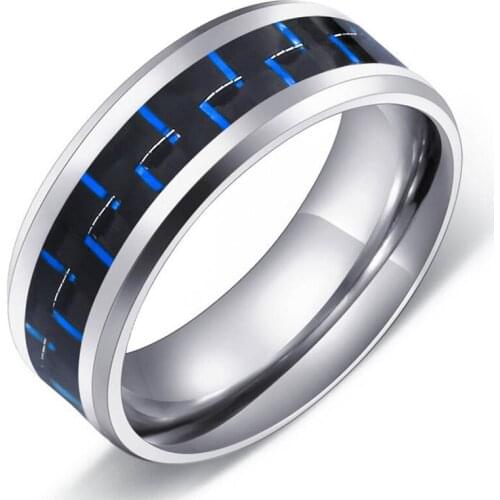 EKUSTYEE Novel Stainless Steel Rings for Women and Men Fashion Trendy Casual Engagement Wedding Ring Jewelry