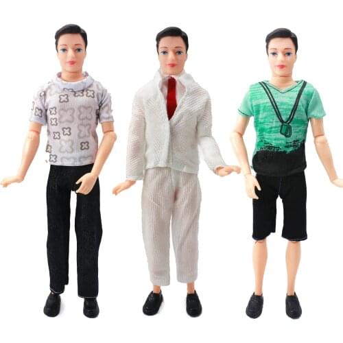 Girls Toys 1 male fashion doll,doll body+head+clothes+shoes for barbie ken,one doll jointed movable girls gifts