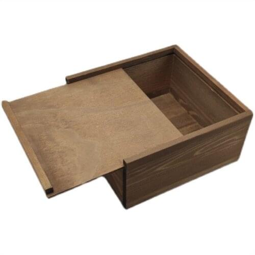 Custom pull-out box Jewelry gift box Rectangular wooden box Hand gift box Vintage wooden box ins bridesmaid gift box