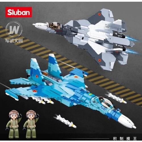 World War 2 WW2 Army Military City Police SWAT Soldier Sukhoi Su-57 Su-27 Building Block MOC Model DIY Bricks Educational Toys