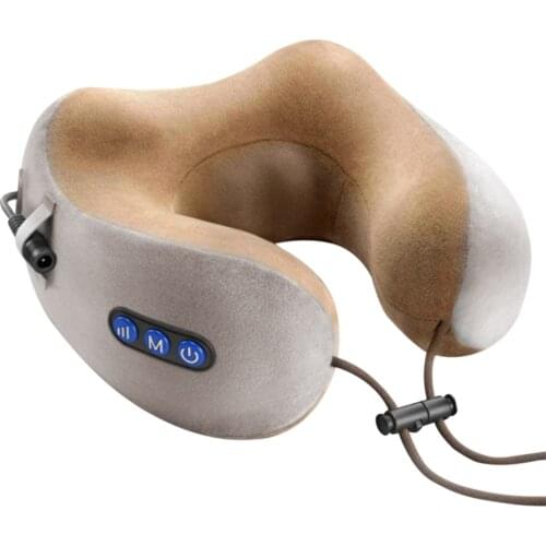 Electric Neck Massager U Shaped Pillow Multifunctional Portable Shoulder Cervical Massager Travel Home Car Relax Massage Pillow