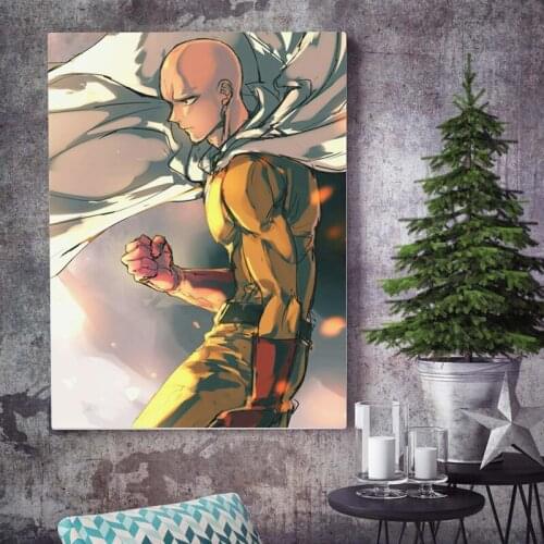 Drawing by numbers modular pictures painting by numbers one punch man anime poster coloring by numbers Saitama