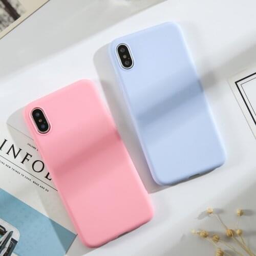 Soft Case for iphone 11 Pro MAX 10 X Xs XR 7 8 Plus 6s 6 Fashion Ultra Thin Candy Matte TPU Silicone Phone Cover
