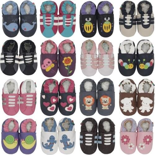 New Leather Soft Sole Baby Shoes Toddler Slippers Up To 4 Years Newborn