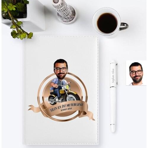 Personalized The Year 'S Best Motorcusu Caricature of 2020 Organizer Pen set