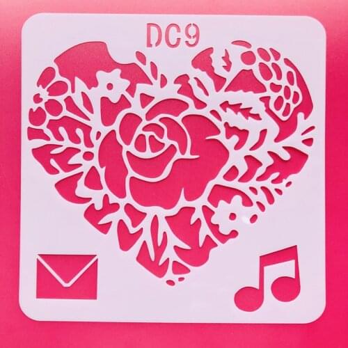 Wedding Invitation DIY Craft Hollow Layering Stencils For Wall Painting Scrapbooking Stamp Love Embossing Card Drop Shipping DC9