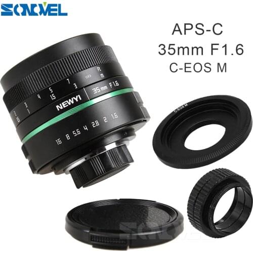 Ultra Clear Camera lens 35mm f1.6 APS-C CCTV TV Movie Lens +C Mount for Canon EOS M M2 M3 M5 M6 M10 EOS M100 Camera