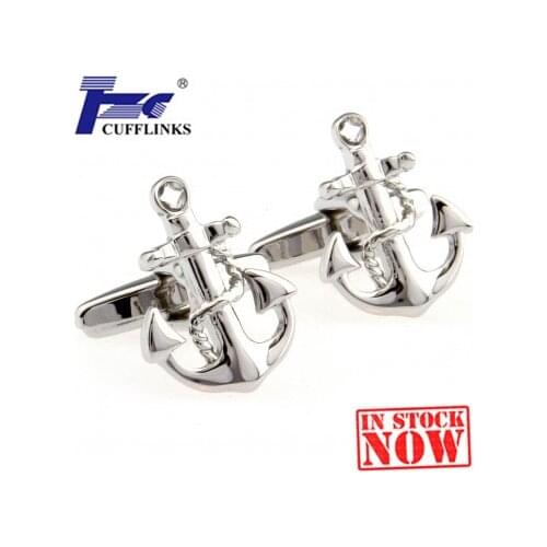 TZG03244-1 Anchor Cufflink Cuff Link 2 Pairs Free Shipping Promotion