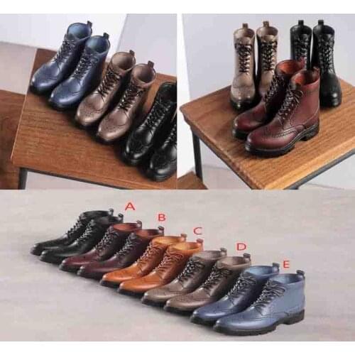 British style 1/6 RED WING SK009 Mens vintage high-top leather shoes for 12 inches body figure