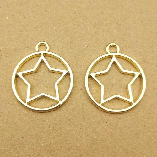 10pcs 24x28mm star charm for jewelry making and crafting fashion earring pendant bracelet necklace charms