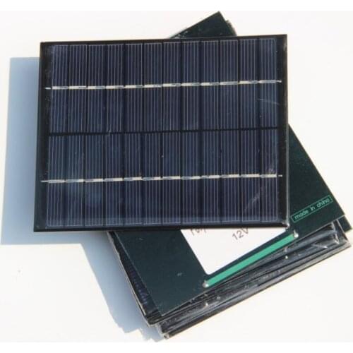 Hot Sale 10PCS/Lot 2W 12V 160Ma Polycrystalline Solar Cell Solar Panel For 9V Battery Charger DIY System 110*136MM Free Shipping