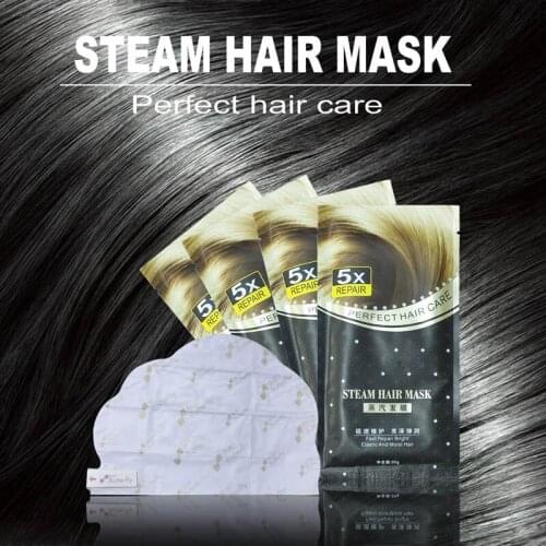2Pcs/Lots Keratin Automatic Heating Steam Hair Mask Keratin Argan Oil Treatment Hair Coarse Dry Split Ends Keratin