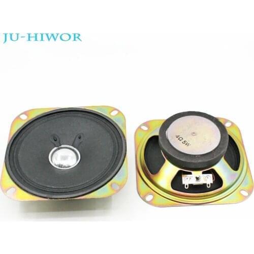 200pcs 4 Ohm 5W Loudspeaker 102MM 4 Inch Square Speaker 60MM External Magnetic Cone Paper Bright Cap Height 37MM