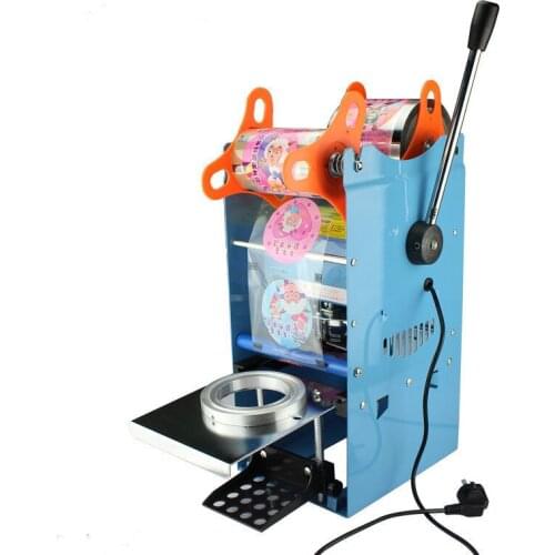 270W Electric Handheld Semi Automatic Bubble Tea Cup Sealing Machine Cup Sealer 300-500 Cups/hr for Coffee/Milk Tea Cup Sealer