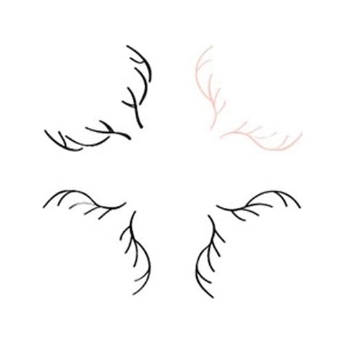 50MM×50MM tattoo stickers antlers color deer Korean tattoo stickers waterproof female long-lasting