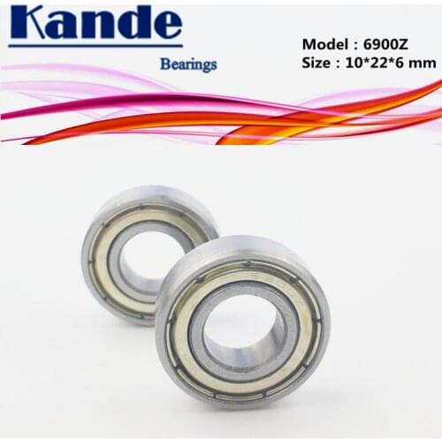 6900 ZZ 10pcs ABEC-1 6900ZZ Thin Section Deep Groove 6900 Ball Bearing 10x22x6mm 61900