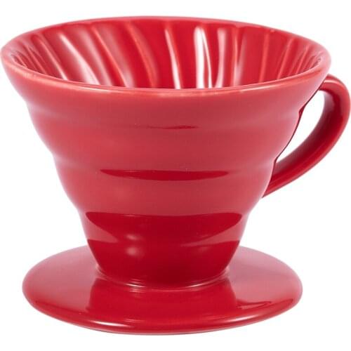 Promotion! Ceramic Coffee Dripper Engine V60 Style Coffee Drip Filter Cup Permanent Pour over Coffee Maker with Separate Stand f