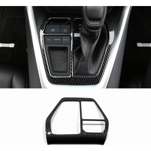 ABS Carbon Fiber Car Console Gear Shift Panel Decoration Cover Trim Car styling Accessories For Toyota RAV4 RAV 4 2019 2020