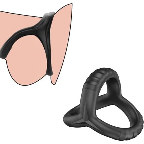 Elastic Male Scrotum Bind Silicone Penis Ring Penis Enlargement Sex Toys For Men Erection Delay Ejaculation Adult Games Sex Shop