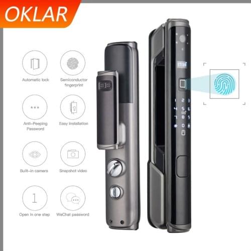 OKLAR Smart Electronic Lock Fingerprint Door Lock Safe Intelligent Biometric Lock With Digital Password IC Card Unlock For Home