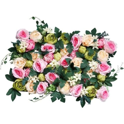 Artificial Flower Wall Panels Wedding Venue Flower Backdrops Background Pillar Main Road Decor