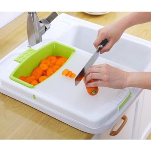 Multi-function sink drain basket kitchen cutting board cutting board vegetable meat tool kitchen accessories cutting board