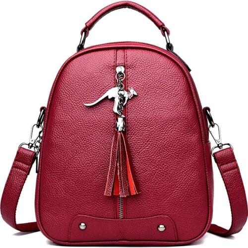 Multifunctional Back pack Womens Genuine Leather Handbags Ladies Shoulder CrossBody Bag Women Messenger Bags For Women Tote