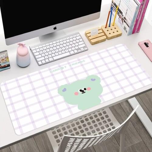 Cartoon Soft Mouse Pad Computer Keyboard Pad Table Mat Desk Decoration Female Cute Bear and Rabbit Table Mat Student Dormitory
