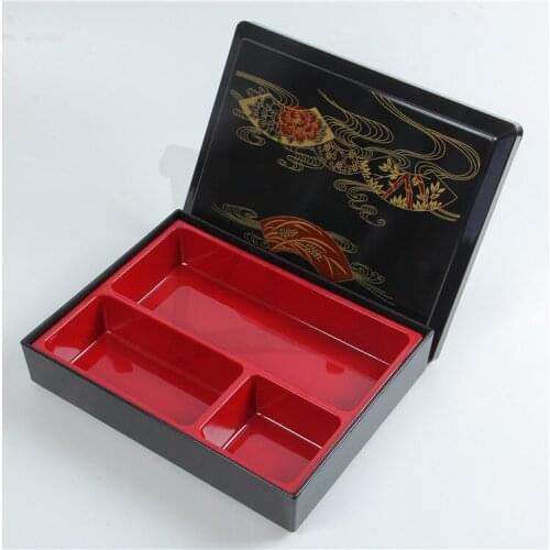 New high temperature resistant three-grid lunch box business package box Japanese lunch box high temperature resistant lunch box