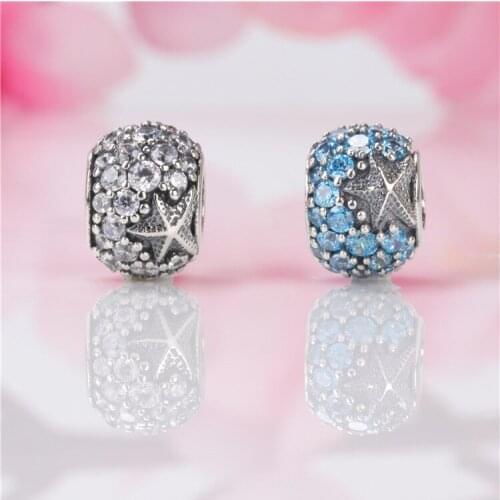 Authentic 925 Sterling Silver Beads Creativity Shining Five Pointed Star Fit Original Pandora Bracelet For Women Diy Jewelry