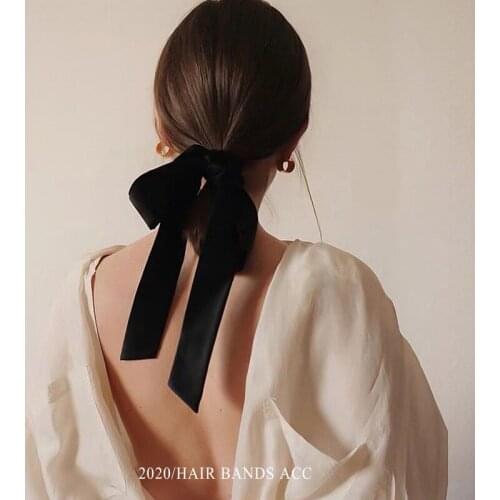 Korean Hair Rope Velvet Scrunchie Elastic Hair Bands For Women Girls Elegant Bow Ties Ponytail Holder Headwear Hair Accessories