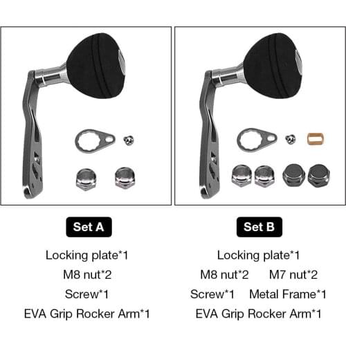 Fishing Reel Handle Single Handle Metal Knobs Handle Grip Fishing Spinning Reel Rocker Arm Grip High Strength Tools Tackles