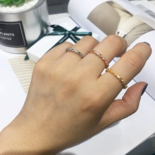 MANGOSKY 18kgp Unique Design CZ Ring For Women Gifts 1Pcs