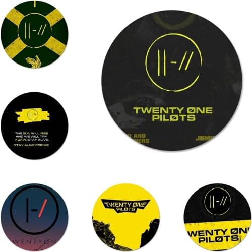 58mm Twenty One Pilots Icons Pins Badge Decoration Brooches Metal Badges For Backpack Decoration