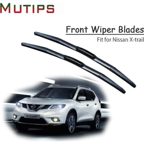 1Set Rubber Car Front Wiper Blade Kit For Nissan X-trail 2018 2017 2016-2001 T30 T31 T32 Original Insert Strip Auto Accessories